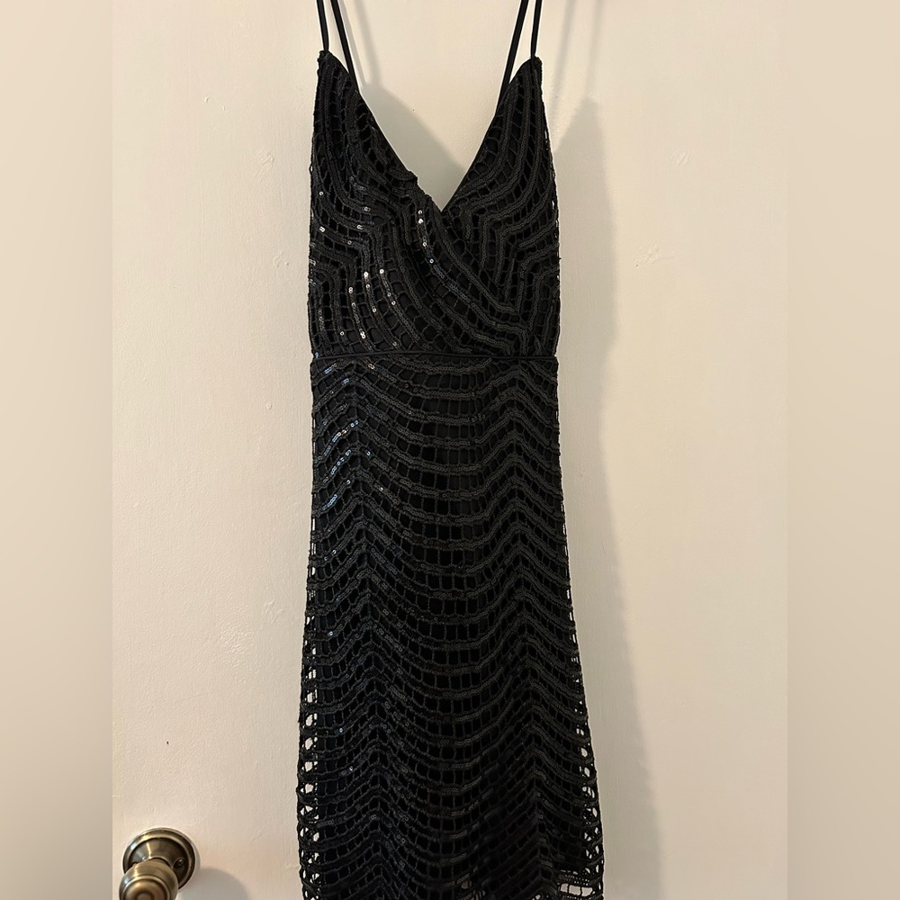 Black sequined Lulus dress size M